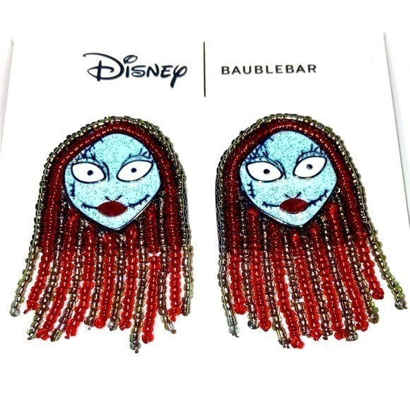 Disney Jewelry - BaubleBar Disney Tim Burton’s The Nightmare Before Christmas Sally Earrings New